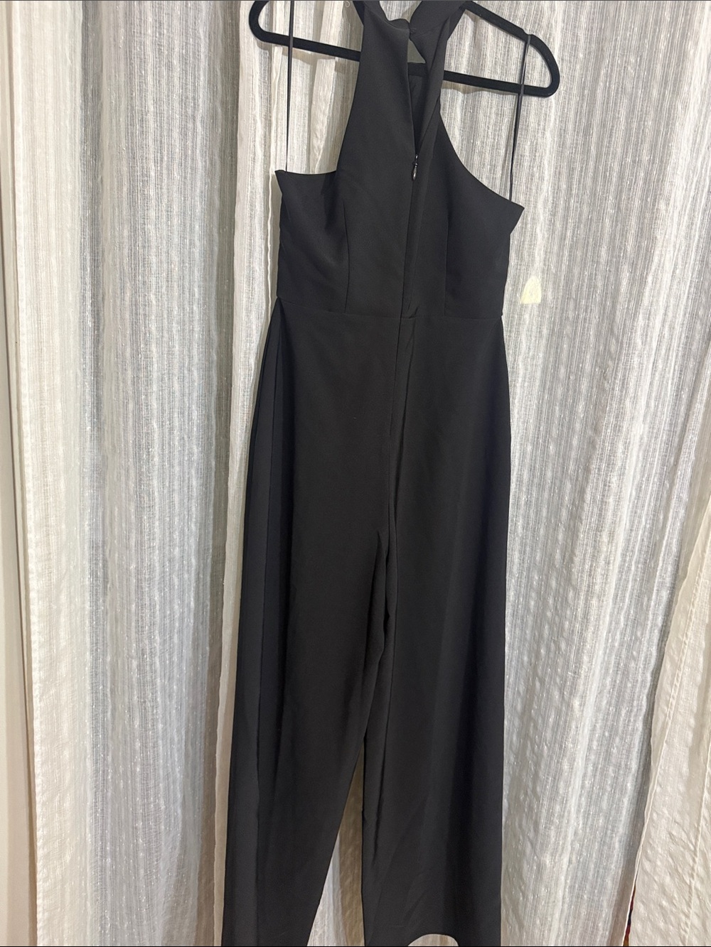 Sugarlips Korine Kaylee Black Halter Jumpsuit Wedding Guest Cocktail Date Night - Picture 8 of 8
